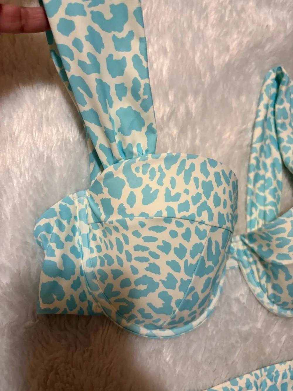Kate Spade New York Regal Leopard print 2 Pieces Swimsuit bikini set Size XL